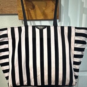 Victoria's Secret Monochrome Striped Tote